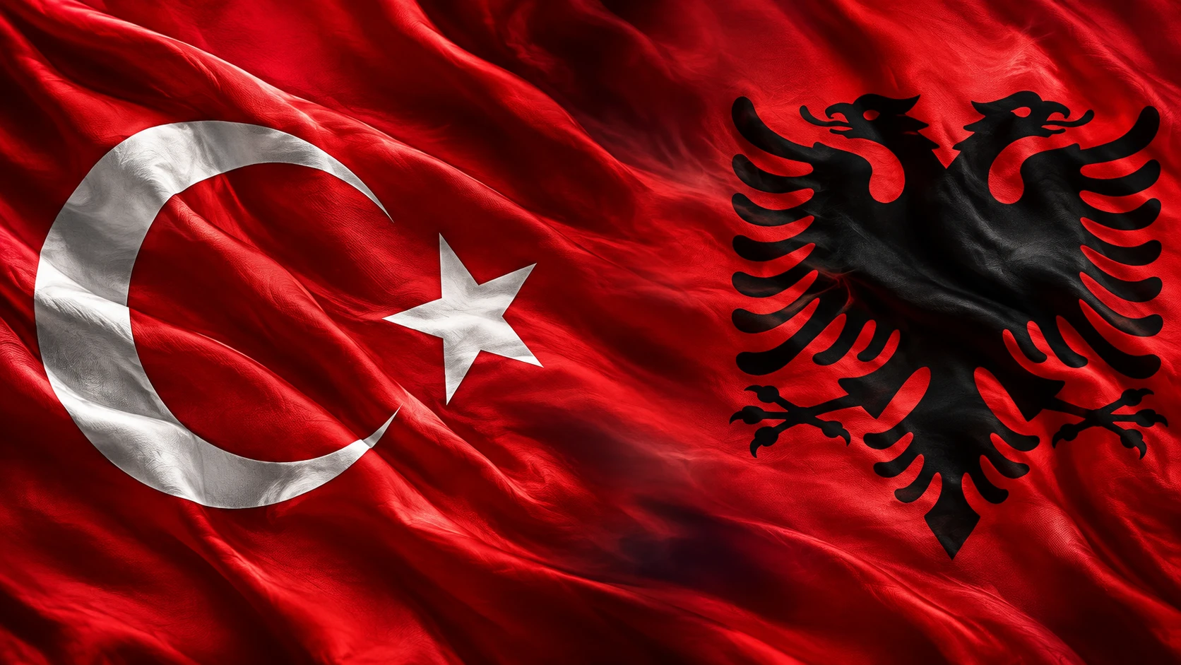 Flamujt e Turqisë dhe Shqipërisë